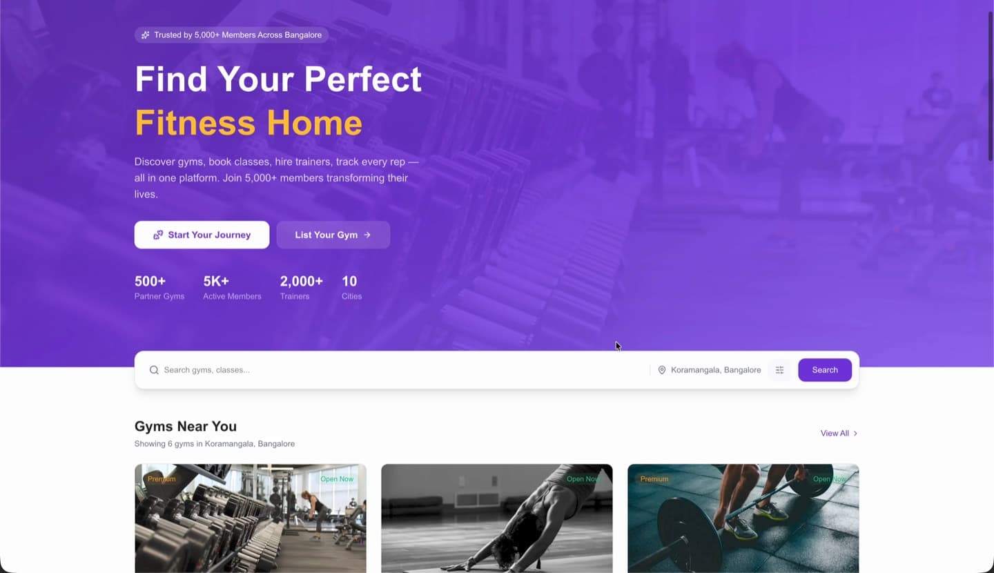 FitZone — product screenshot