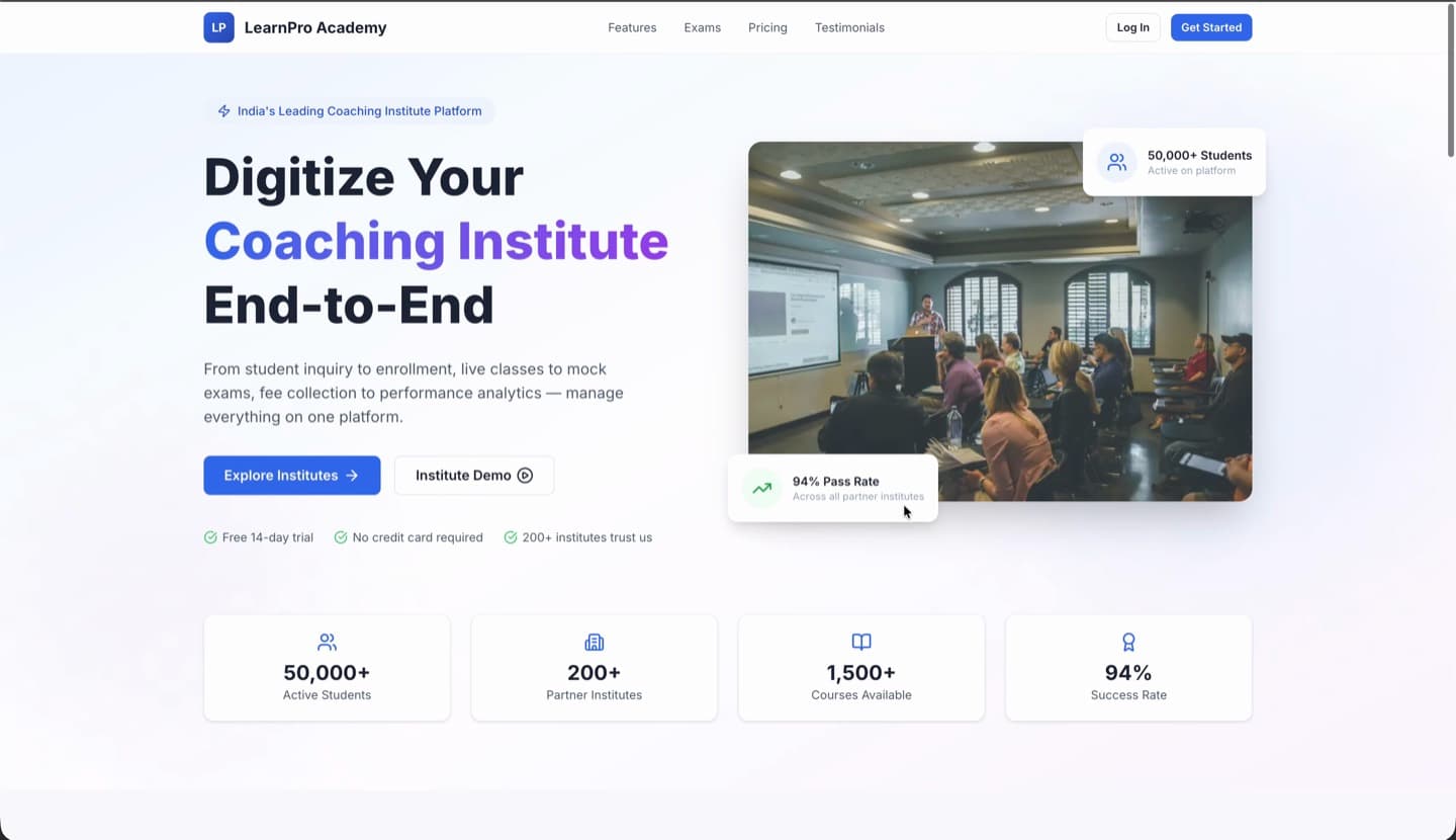 LearnPro Academy — product screenshot